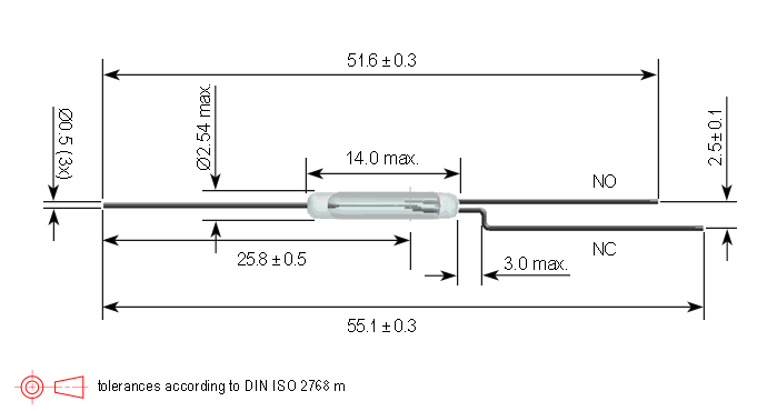 KSK-1C90F Series Reed Switch