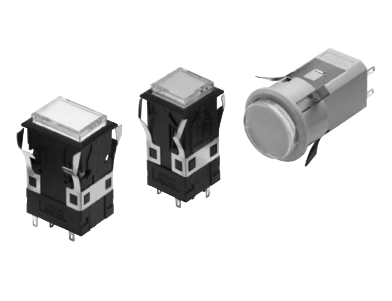 Lighted Pushbutton Switch (Square) Ultra Bright LED Type A3P