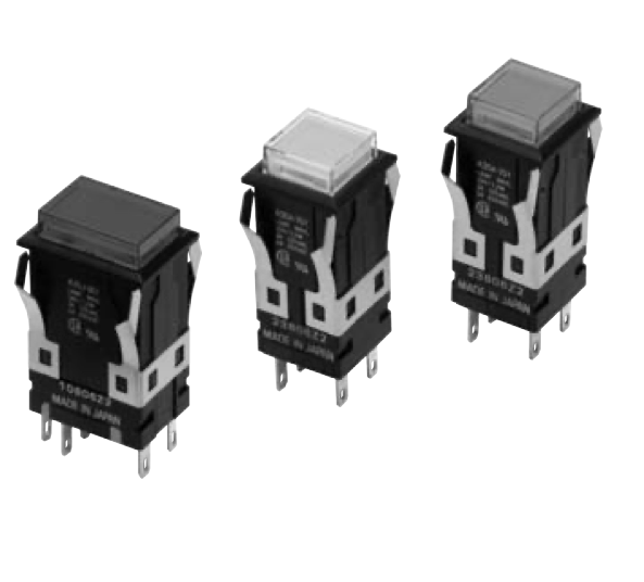 Lighted Pushbutton Switch (Square) Ultra Bright LED Type A3S (Super Luminosity Type)