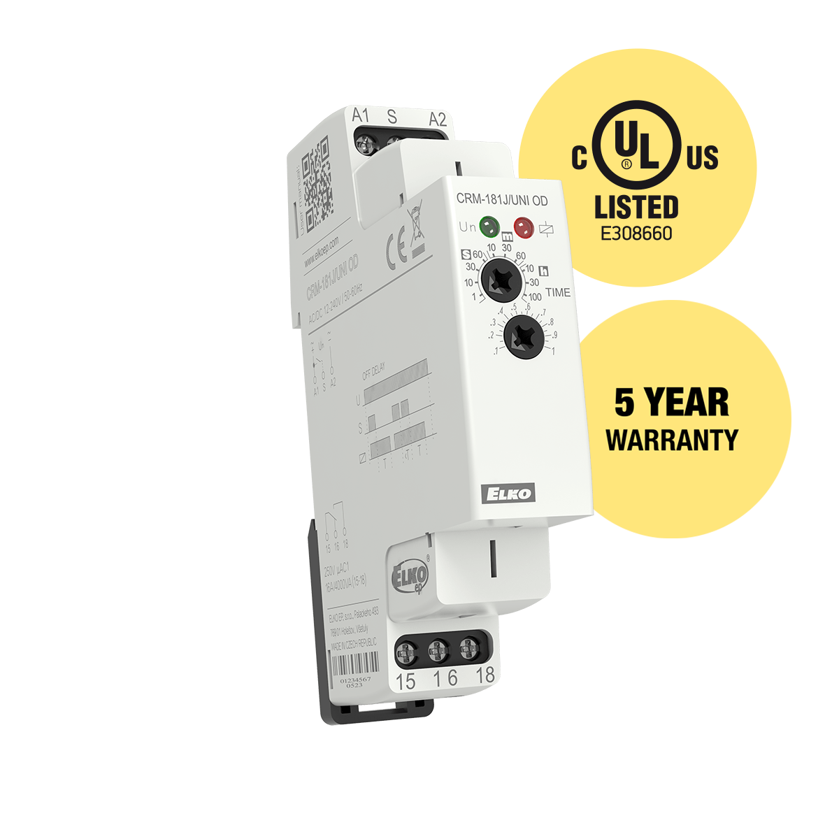 ELKO Time Delay Relay CRM-181J/UNI