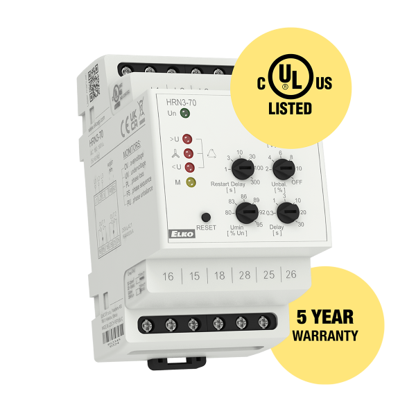 ELKo Voltage monitoring relay in 3P HRN3-70