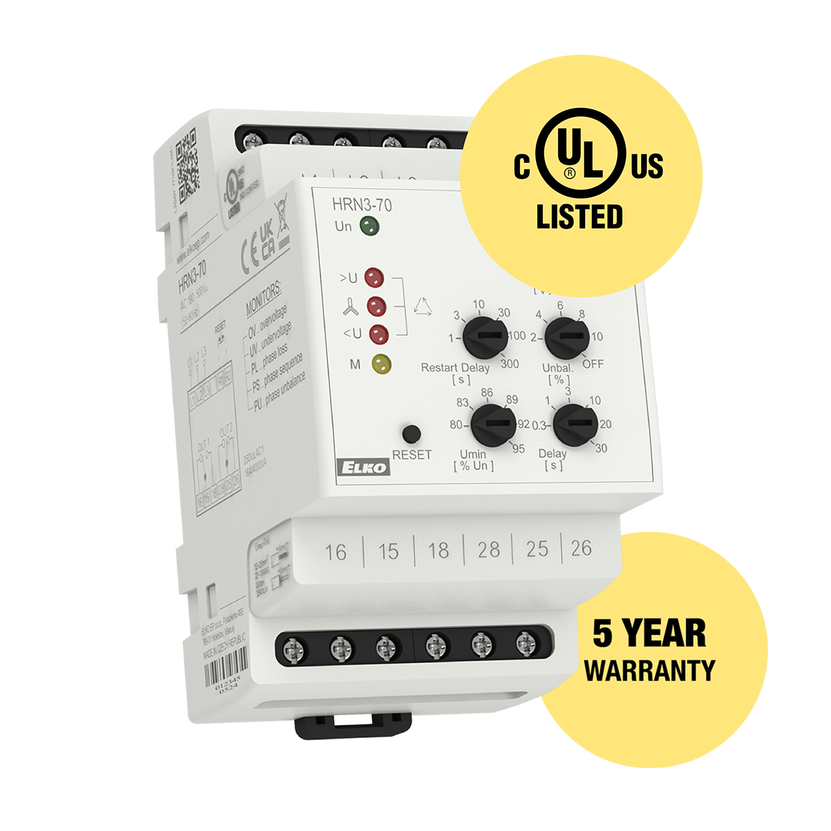 ELKO Monitoring Relays HRN3-70